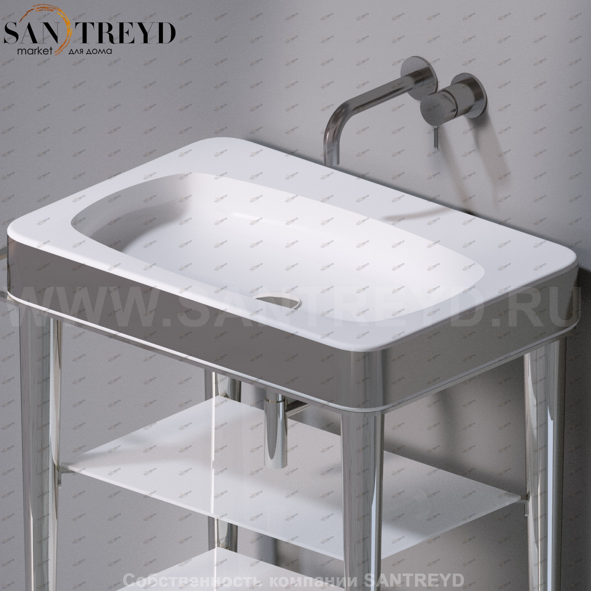 L131251 Накладная раковина на столешницу  прямоугольная A. e T. Italia FUSION AeT ITALIA