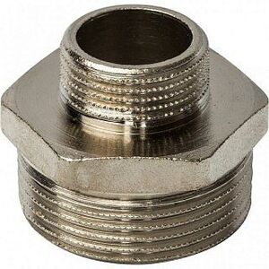 Ниппель переходной НН 1 1/4х3/4" никель STOUT
