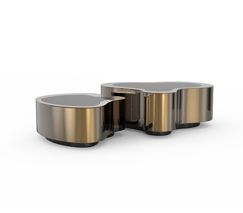 0-027 Центральный стол с волнистой полированной патиной Boca Do Lobo 