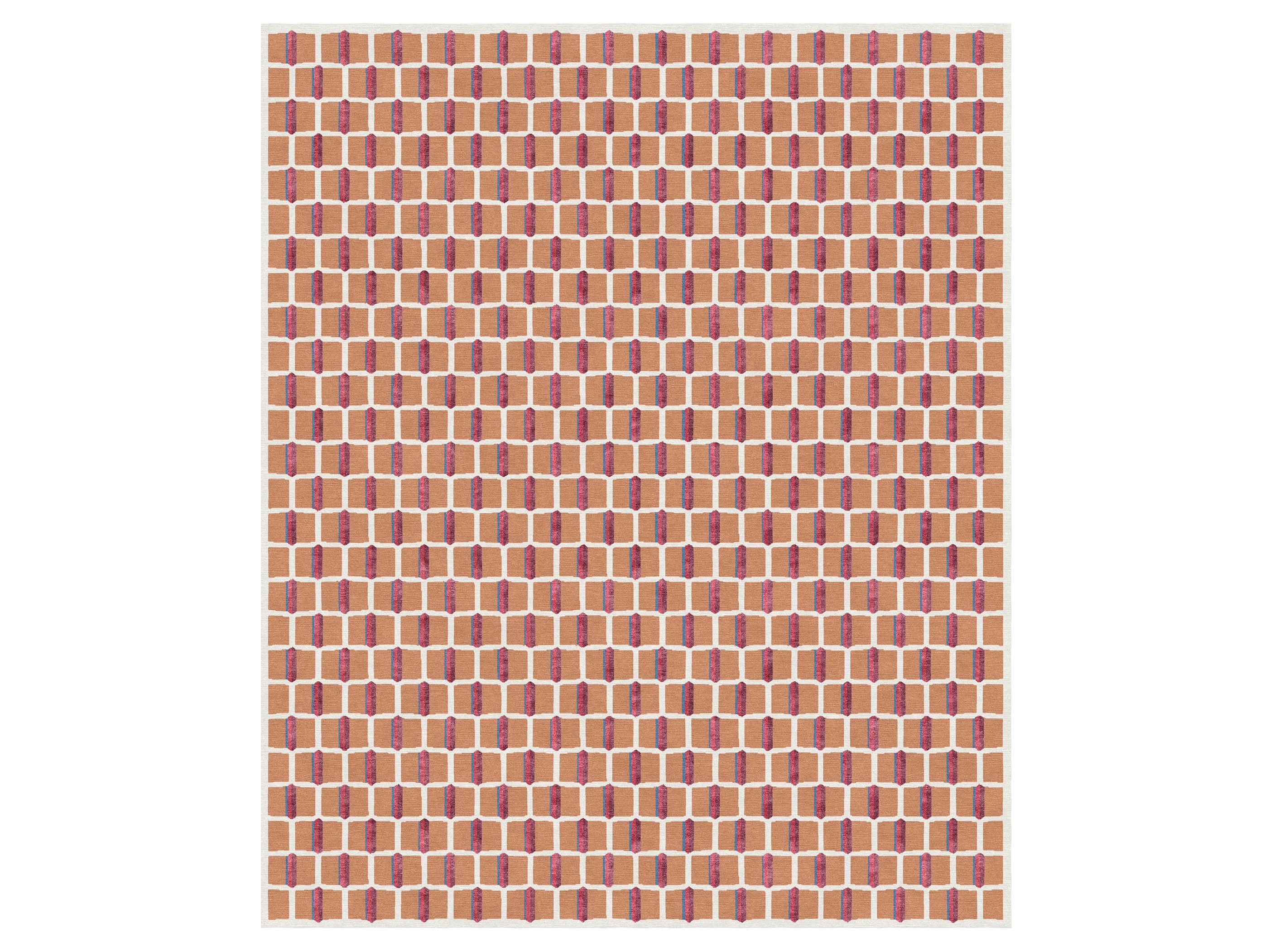 Прямоугольный ковер ручной работы Tapis Rouge узор ARCH-00125964