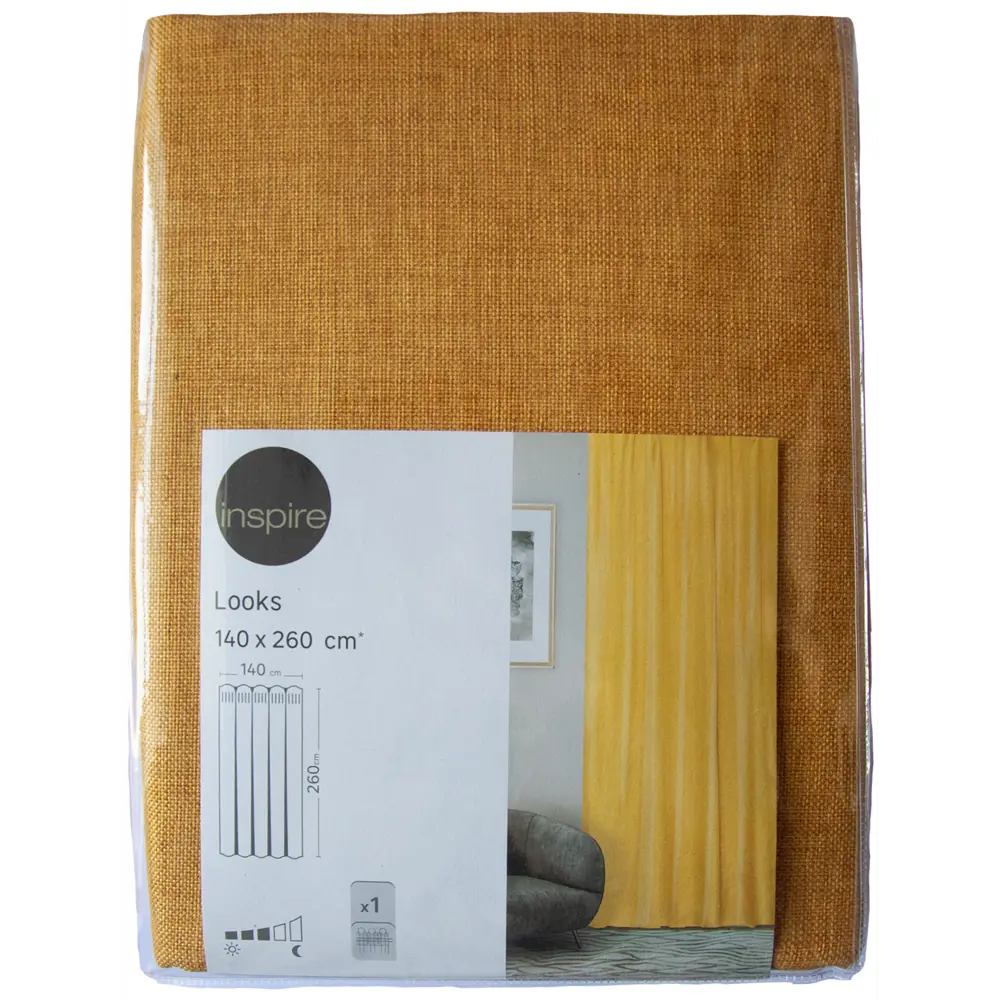Штора на ленте Seasons Looks 140х260 см Solemio1 цвет желтый 84177636 STLM-2028061  - Вид №6