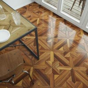 Модульный паркет Da Vinci Amalia Орех Европейский (Грецкий) Натур (Гладкая) 458х458 мм.