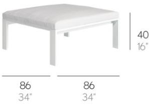GANDIABLASCO Квадратный алюминиевый садовый пуф Jian sun-id-1379592 - Вид №2
