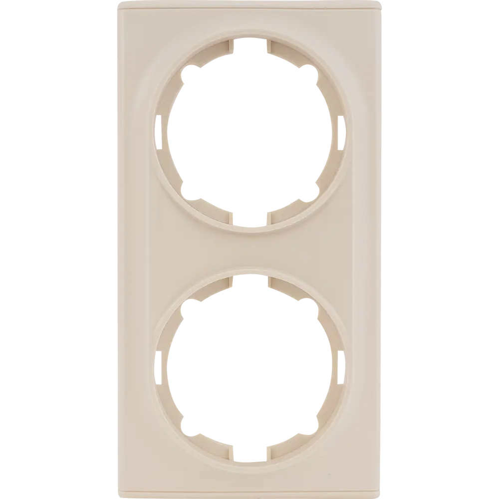 Рамка Florence от OneKeyElectro для двух розеток, бежевая 82127000 STLM-0019885