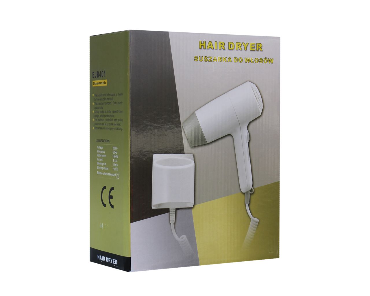 EJB401 Фен HOTEL, пластик, белый Merida  - Вид №1