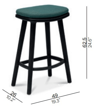 MANUTTI Табурет из тикового дерева с подставкой для ног Solid Bs71 - Вид №9