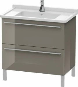 XL653608989 X-Large Тумбочка напольная Фланелево-серый глянцевый лак
