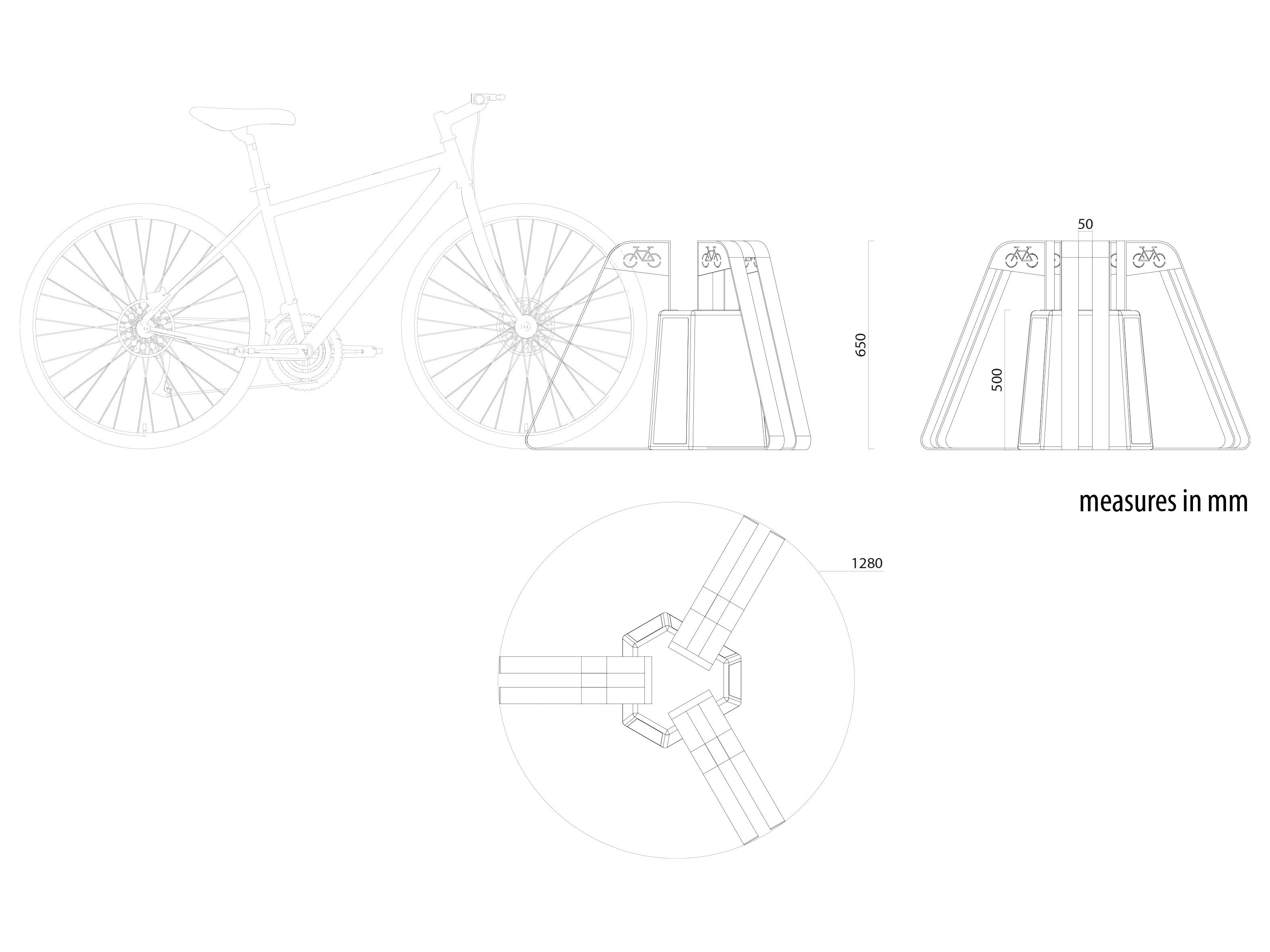 Металлические и бетонные велосипедные стойки Lazzari Castle ARCH-00144847 - Вид №3