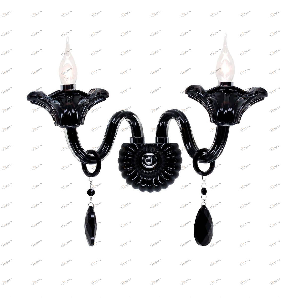 Бра на 2 лампы с подвесками черное "Ирида" CL351322 CITILUX СВЕЧА 00-3931031 Черный 