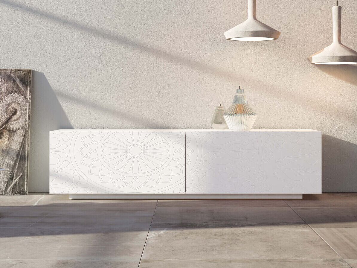 Деревянный шкаф с распашными дверями Voltan гравировка ARCH-00018288 - Вид №2