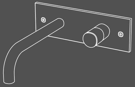 Radomonte Смеситель для биде настенный однорычажный, без сливного крана Hiro Hir21 - Вид №2