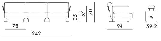 3-местный хлопок съемный диван Kartell POP MISSONI ARCH-00037445 - Вид №13