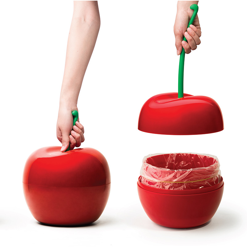 QL10128-RD Корзина для мусора cherry Qualy  - Вид №2