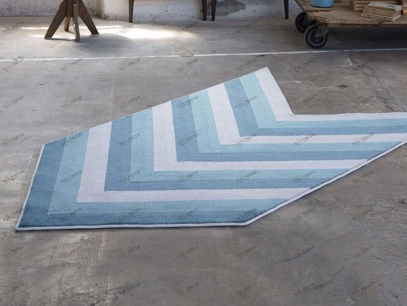 Коврик ручной работы из синтетического волокна в современном стиле с геометрическими мотивами Capsule collection Santreyd sun-id-1429166