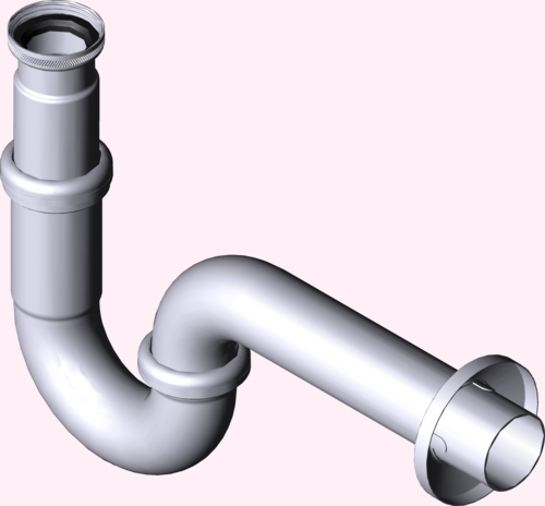Канализационная арматура  Сифоны для умывальников и биде  Трубные сифоны VIEGA 305 611 Модель 5611 Santreyd  - Вид №4