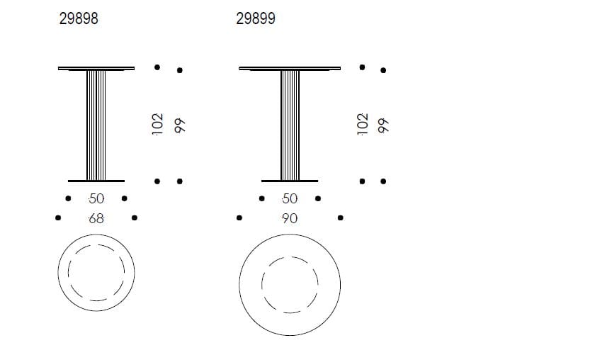 Высокий круглый деревянный стол Wittmann ARCH-00099914 - Вид №2