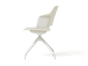 Офисное кресло из полипропилена с подлокотниками на насесте