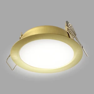 Светильник точечный светодиодный встраиваемый влагозащищенный СК50-4S под отверстие 60 мм 1.5 м² белый свет цвет золото