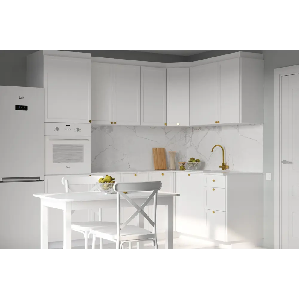 Фасад кухонного шкафа Ньюпорт 59.7x16.7 см KONSENSA МДФ цвет белый 89421692 STLM-2121020 Ньюпорт белый - Вид №7