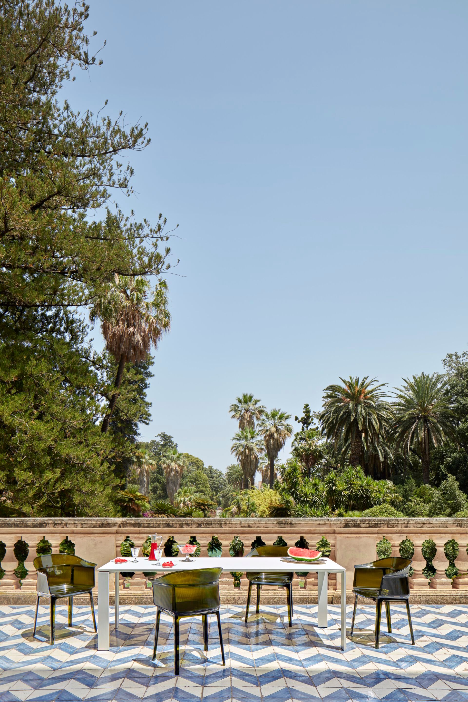 Прямоугольный садовый стол из оцинкованной стали Kartell Four ARCH-00068655 - Вид №7