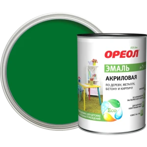 Эмаль акриловая Ореол глянцевая цвет зелёный 0.9 кг