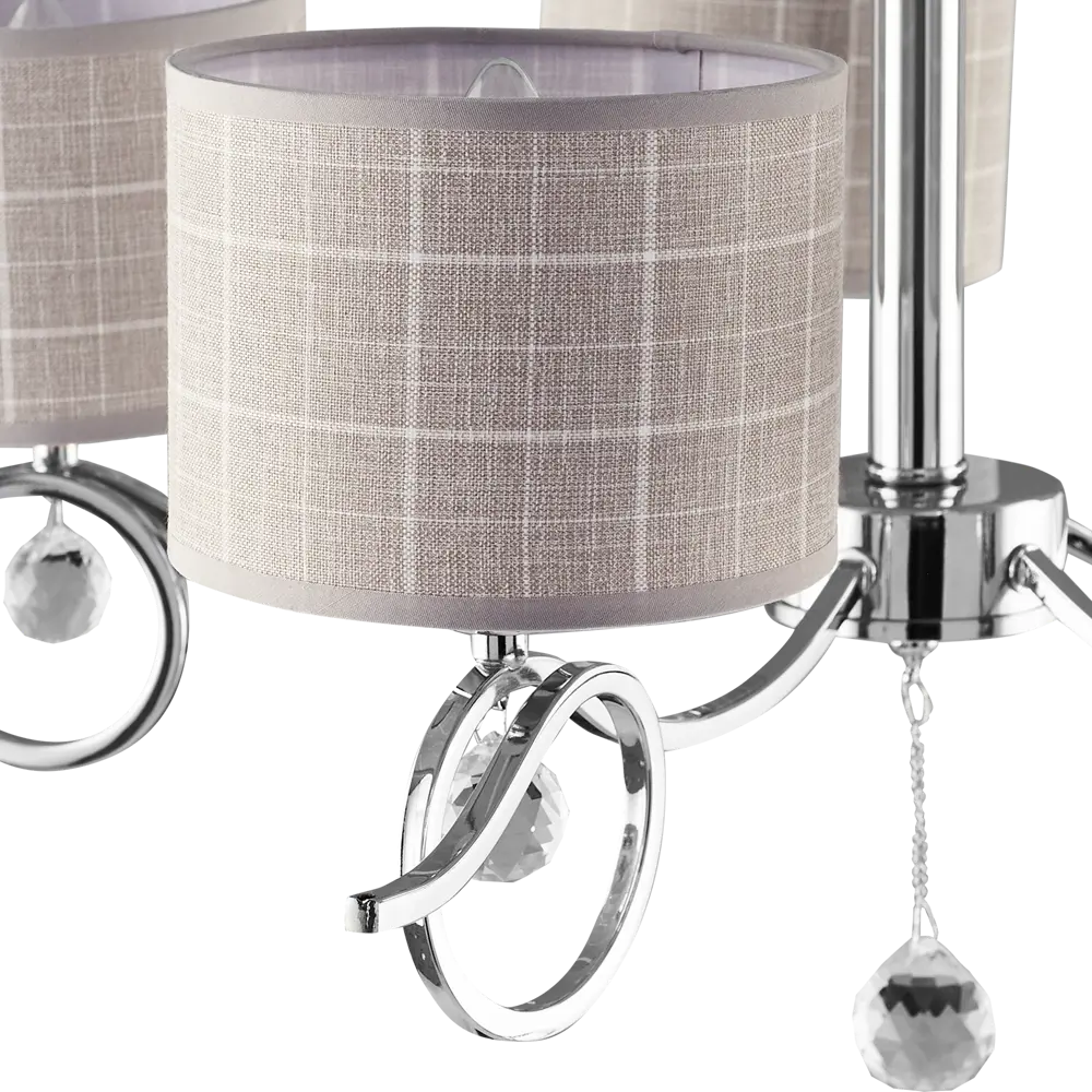 Люстра Freya Aurora: 5-рожковая потолочная в хроме и сером 89168090 STLM-0079383 - Вид №6