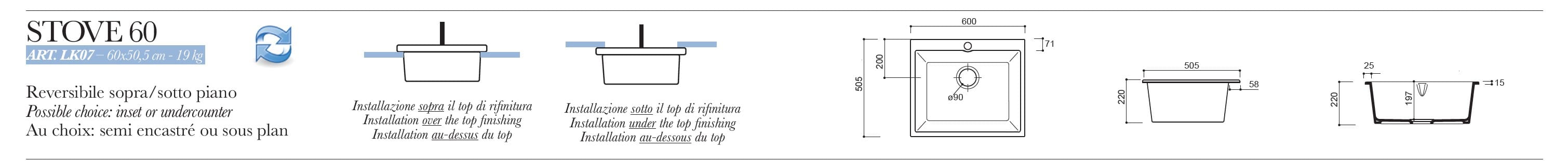 Керамическая раковина с одной раковиной BLEU PROVENCE плита ARCH-00117350 - Вид №3