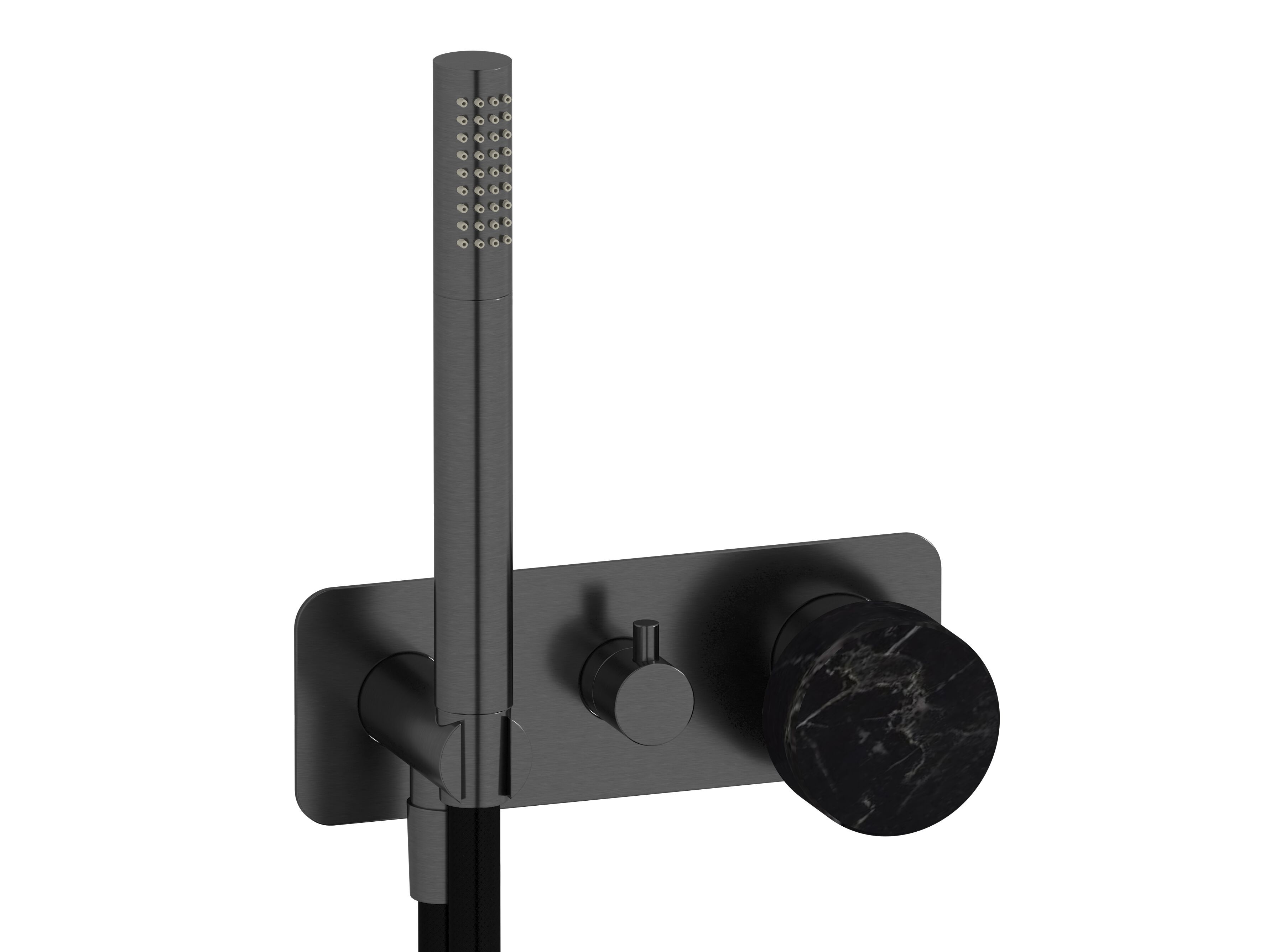 Смеситель для душа с 3 отверстиями из мрамора с ручным душем IB мрамор + мрамор Elle ARCH-00100766