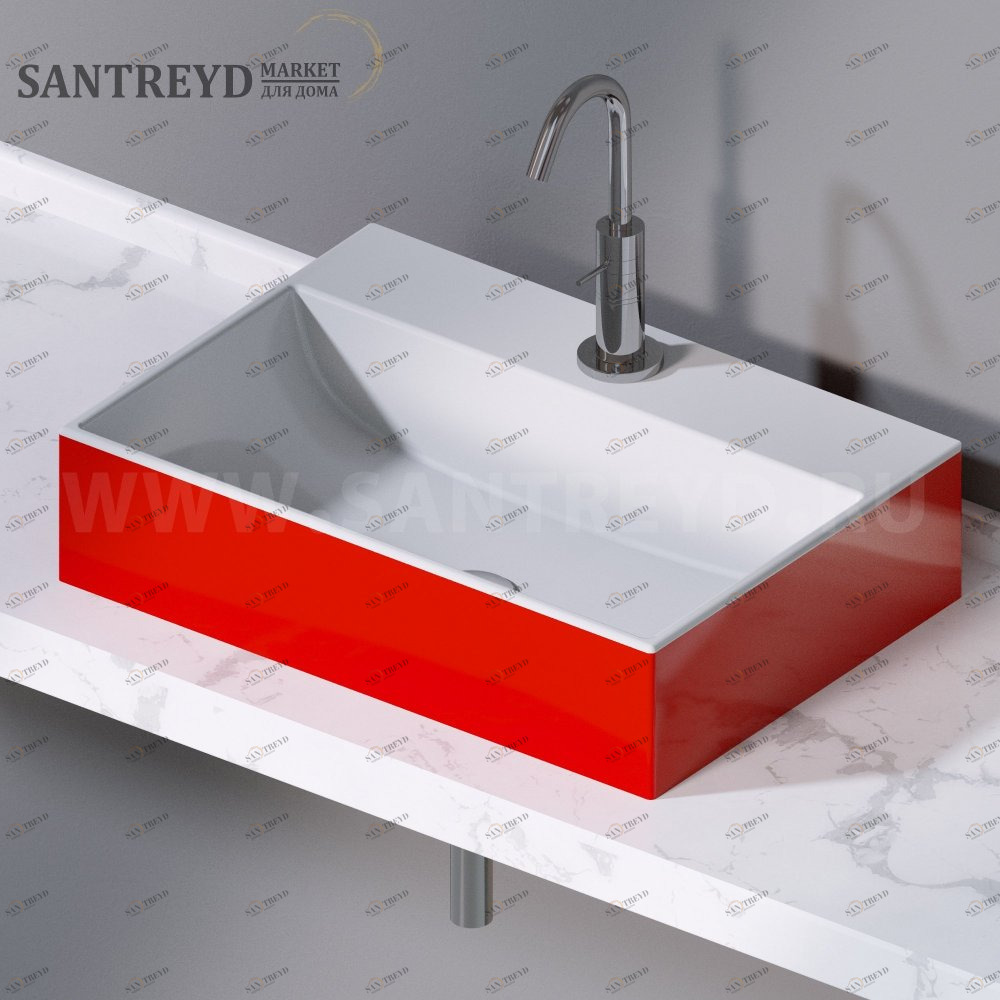 L240225 Накладная раковина на столешницу  прямоугольная A. e T. Italia THIN AeT ITALIA