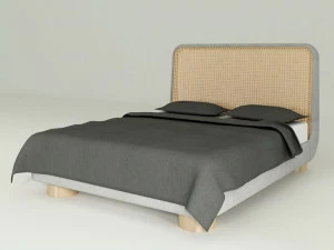 WUDA Двуспальная кровать из дерева Manao