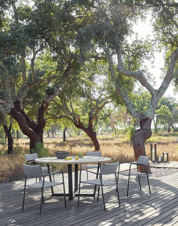 MNST216 Обеденный стол pca white f8 ⌀130см Manutti Fuse - Вид №5