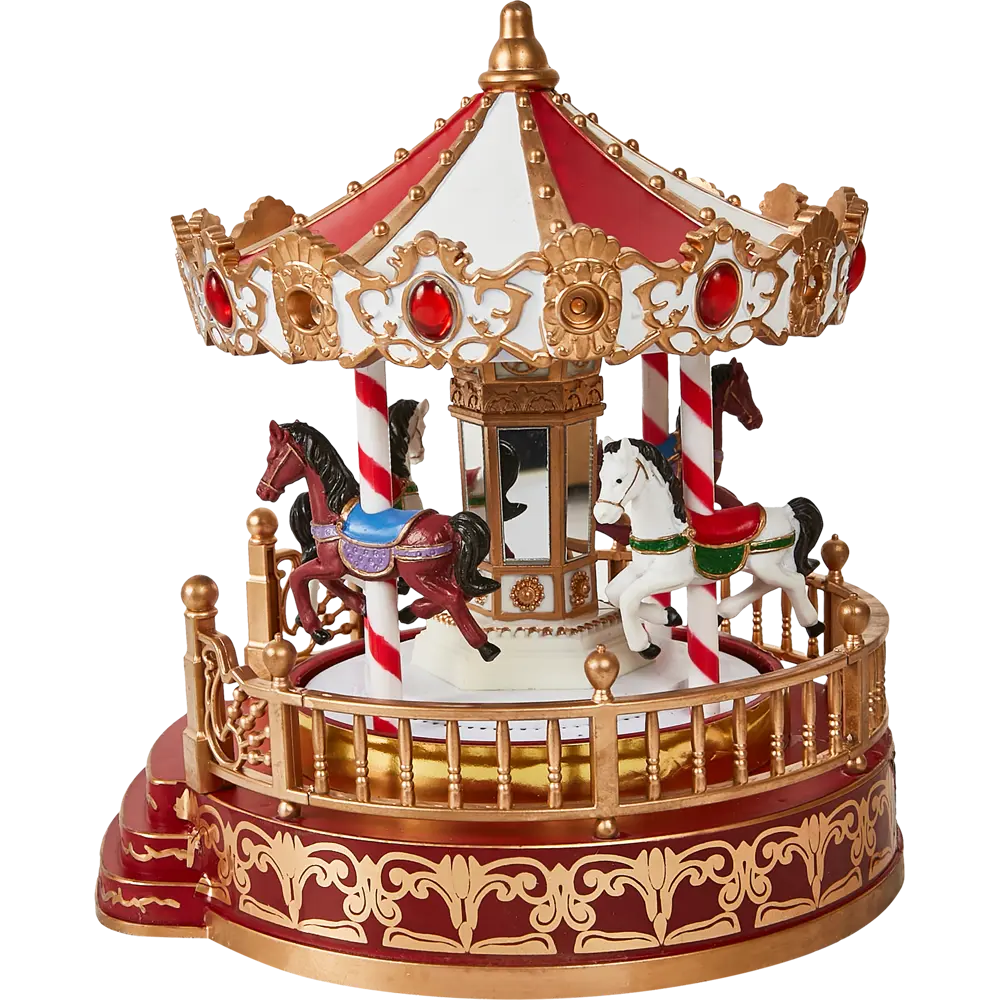 87547188 Композиция новогодняя светодиодная Карусель 20x18x23 см STLM-0955777 Santreyd  - Вид №2