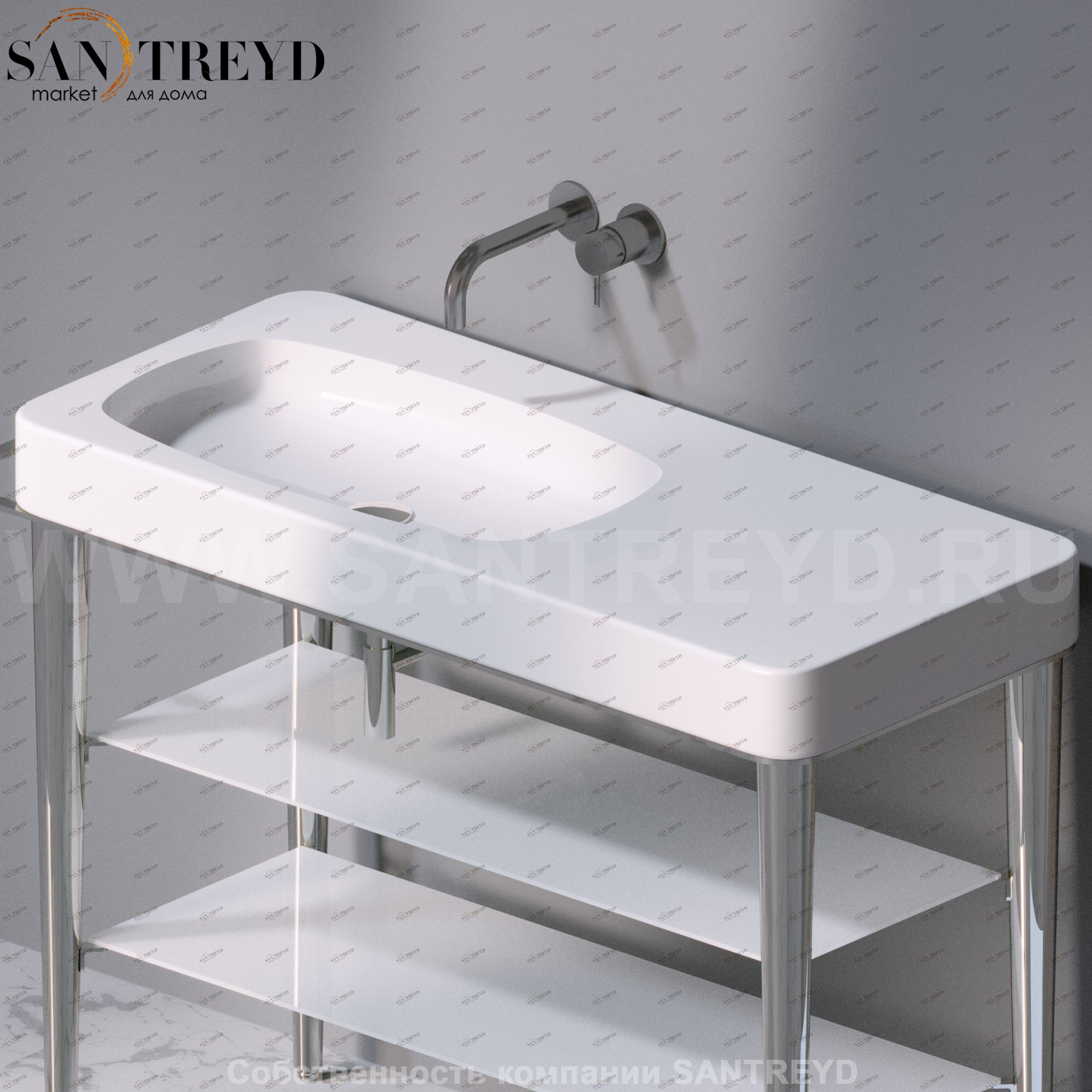 L130100 Накладная раковина на столешницу  прямоугольная A. e T. Italia FUSION AeT ITALIA