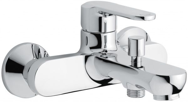 77001NCA Emmevi Nefer, однорычажный смеситель для ванны без ручного душа, цвет черный/карбон