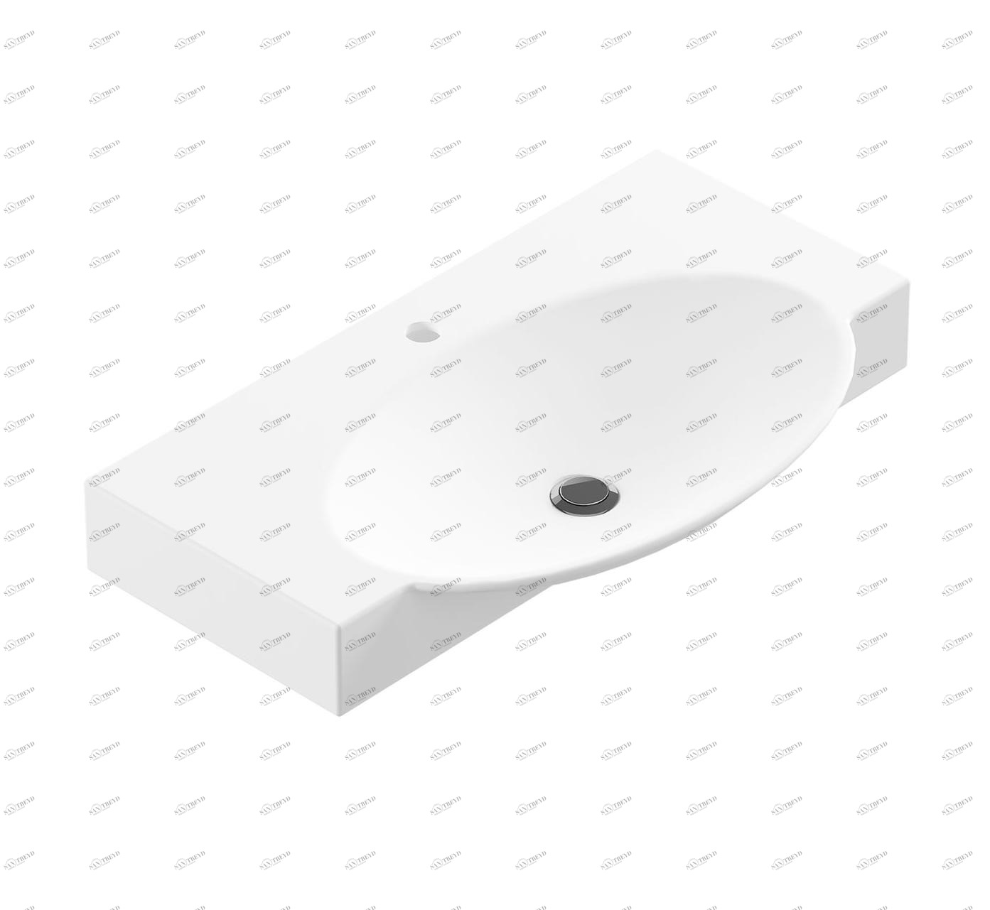 Подвесная раковина настенная прямоугольная AQUATON ИНФИНИТИ белая sun-id-665403