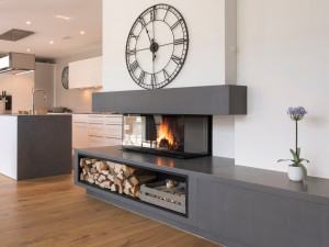 Стальной тройной фасад дровяной камин