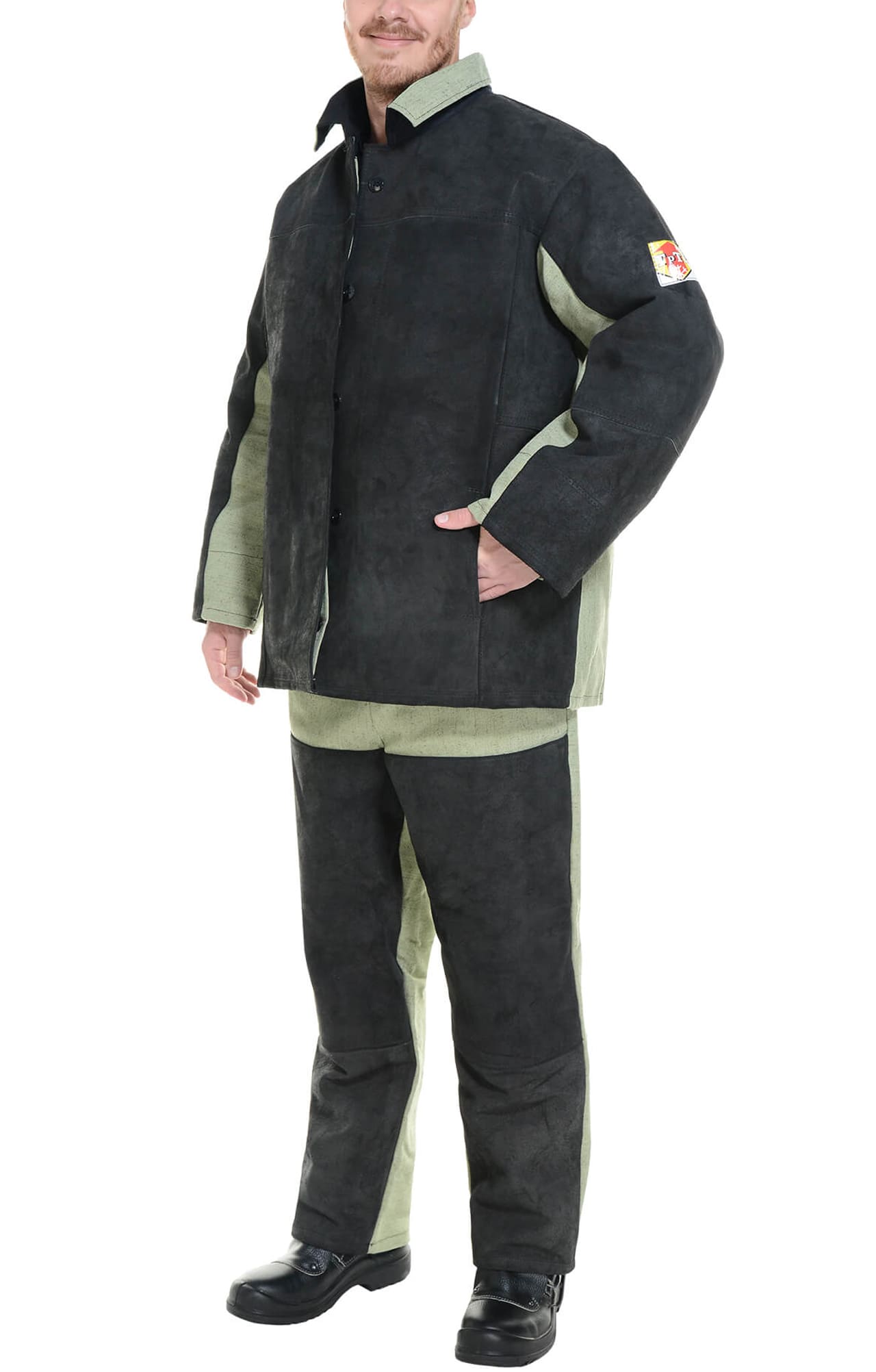 68910 Костюм брезентовый комбинированный cпилком со съемным утеплителем  Одежда для сварщиков  размер 48-50/182-188 Спецодежда  - Вид №11