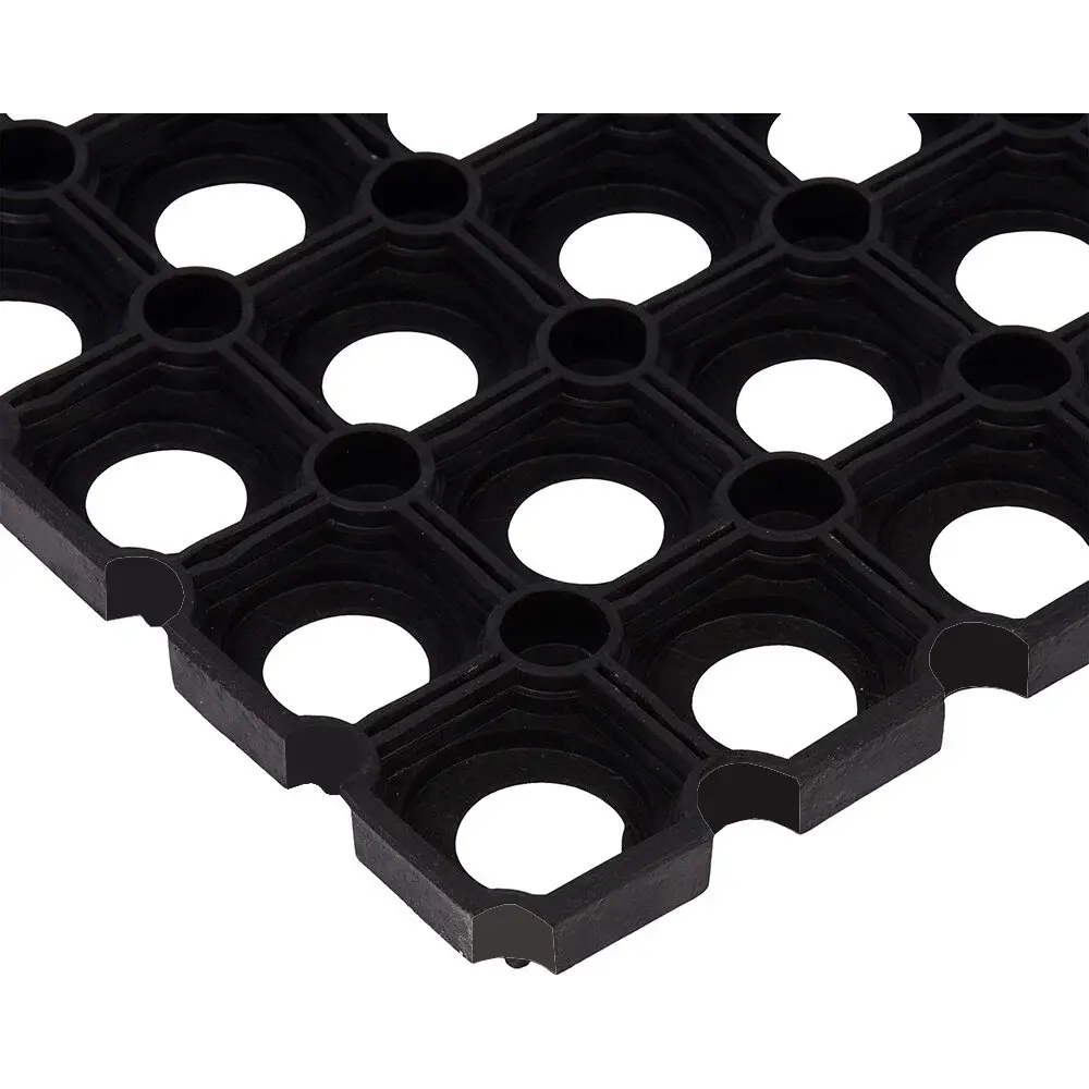 Коврик грязезащитный каучук Amigo 25x75 см цвет черный STLM-2152090 - Вид №4