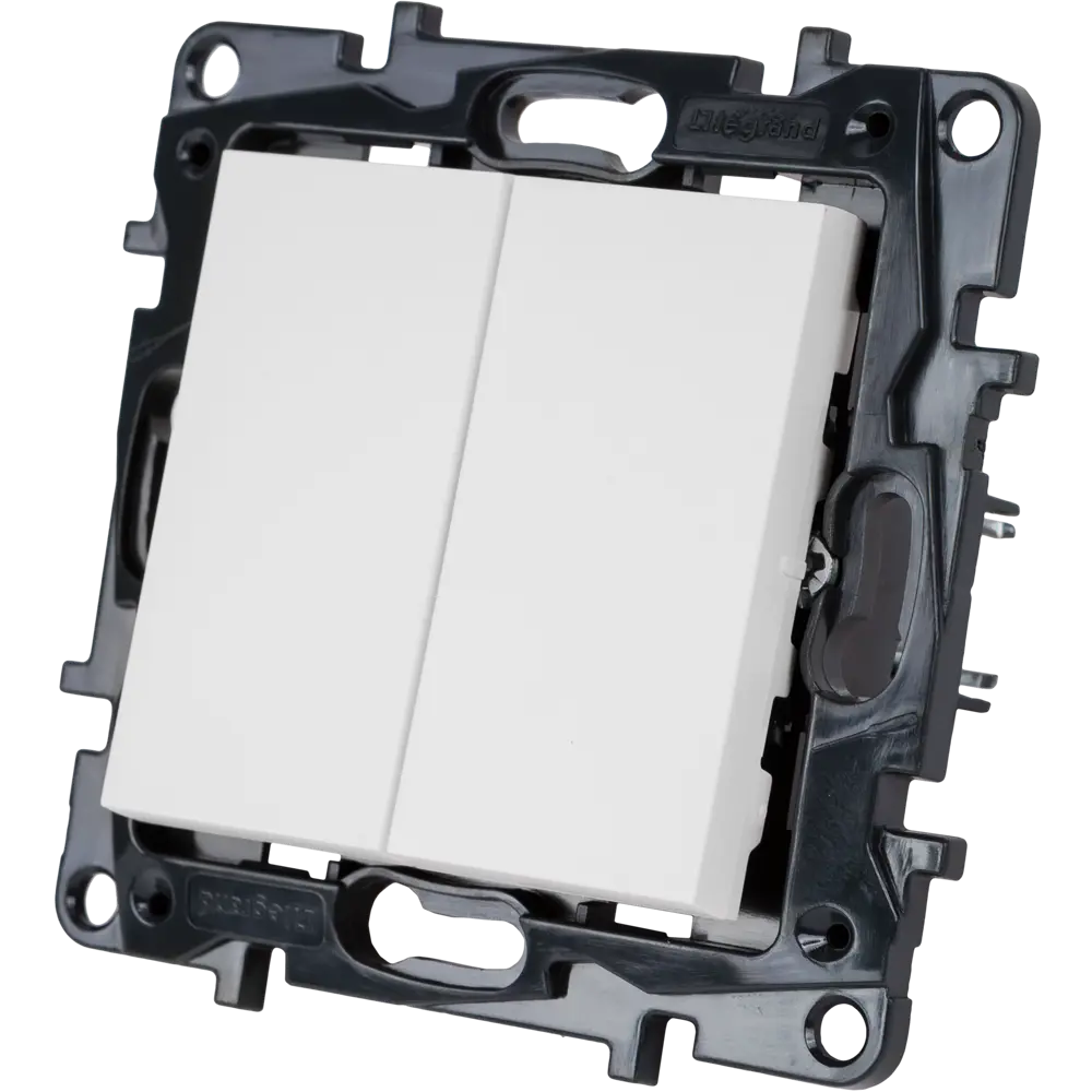 82064674 Выключатель встраиваемый Legrand Structura 2 клавиши, цвет белый STLM-0018658 - Вид №2