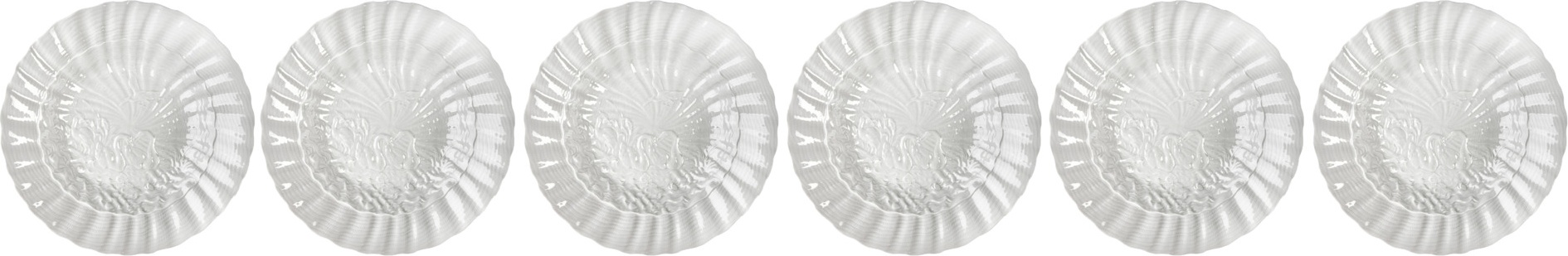 10645333 Meissen Набор из 6 тарелок суповых Meissen "Лебединый сервиз" (белый рельеф), 25см Фарфор, Керамика 