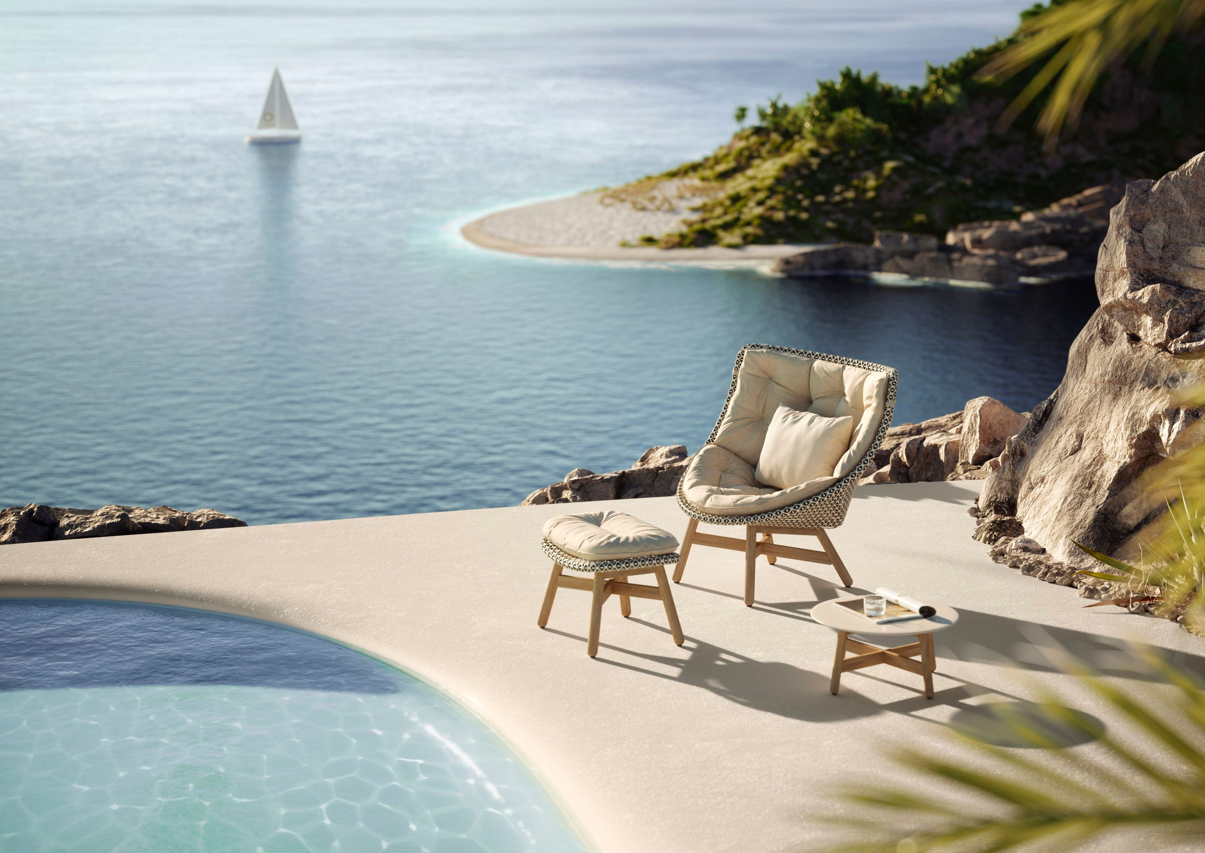 Тканевое садовое кресло DEDON MBRACE ARCH-00117330 - Вид №7