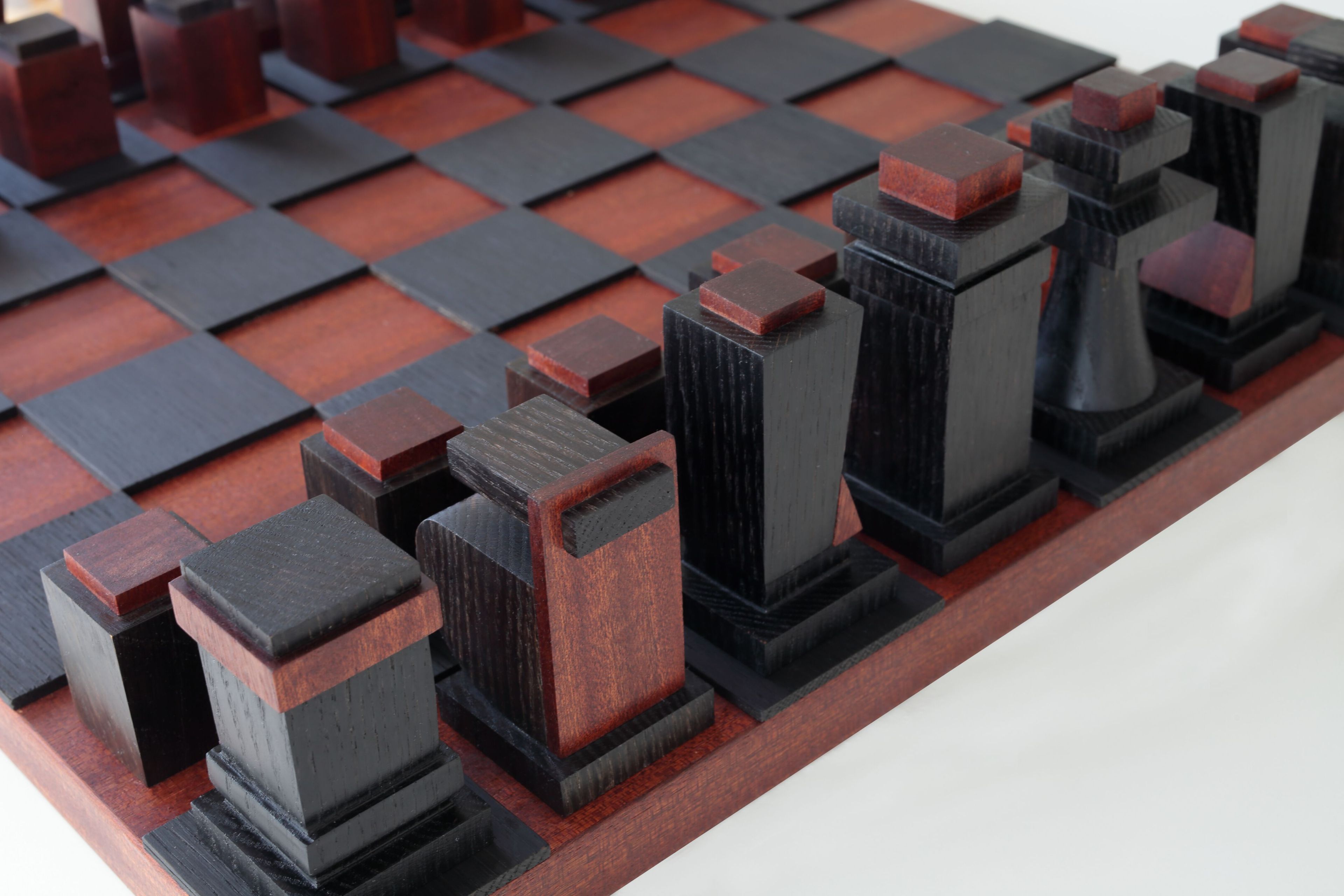 Шахматная доска из массива дуба и красного дерева Deodara SCACCHI ARCH-00001135 - Вид №3