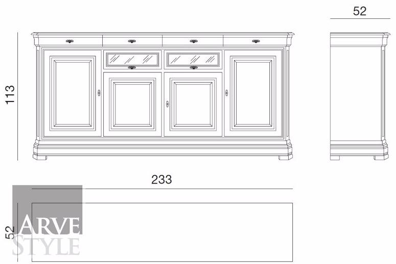 Arvestyle Буфет из массива дерева Amalfi Sl-0140-v - Вид №1