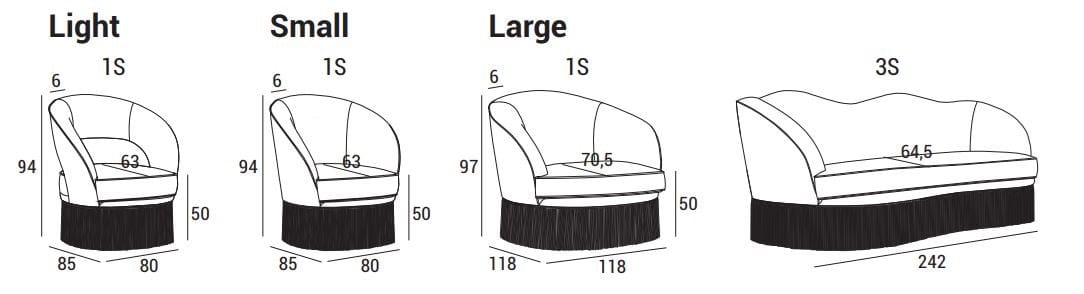Тканевое кресло с подлокотниками Domingo Salotti Dione ARCH-00112310 - Вид №3