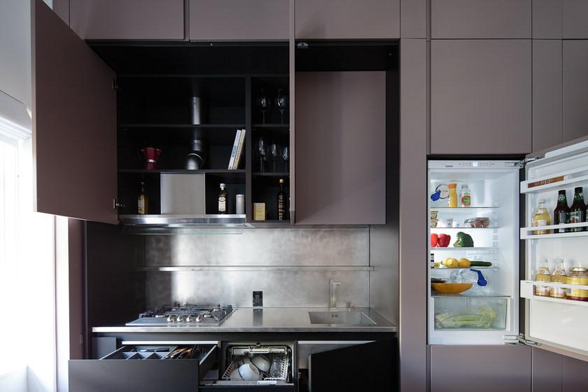 TM Italia Cucine Скрытая кухня из стали и камня с полуостровом T45 sun-id-1417229 - Вид №5