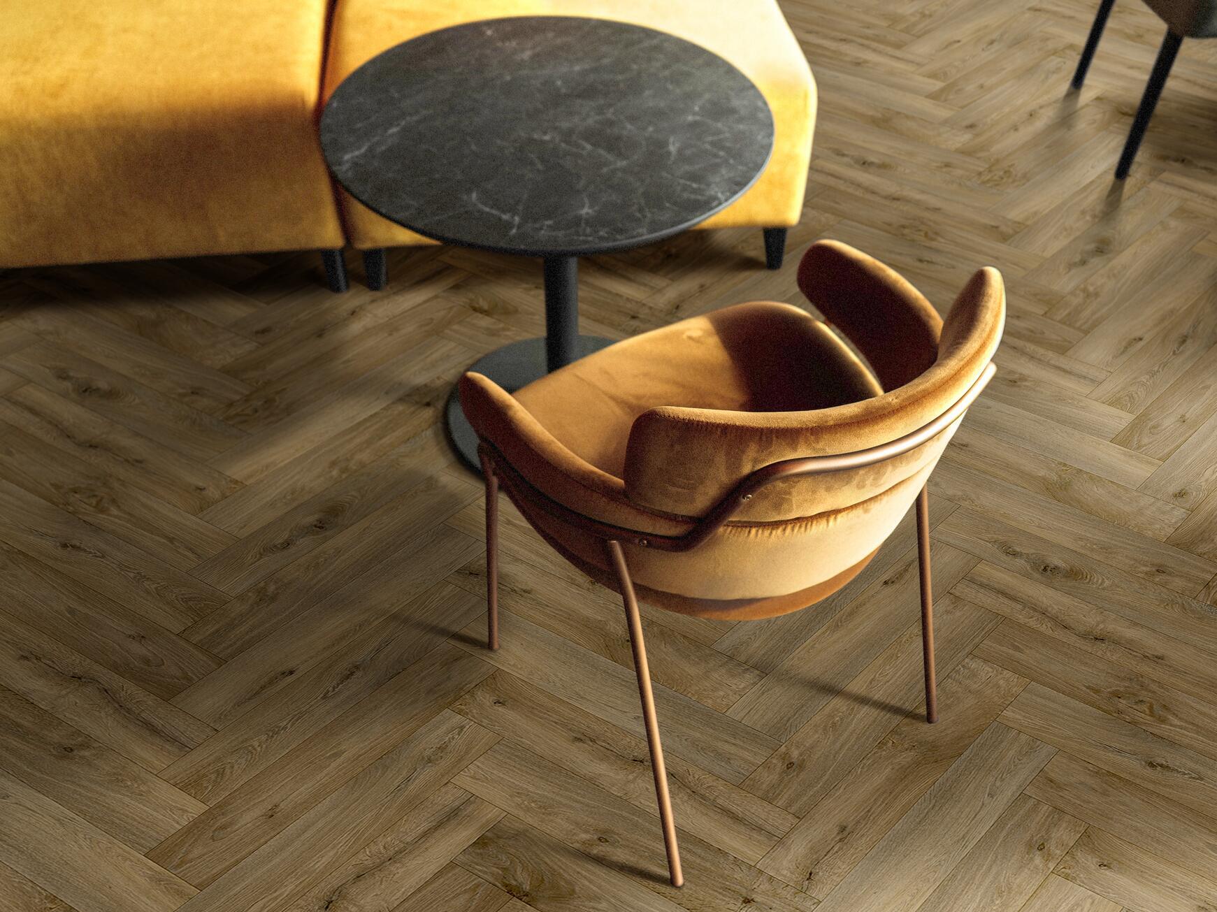 Нескользящий виниловый пол с эффектом дерева BEAUFLOR Stylux ARCH-00011490