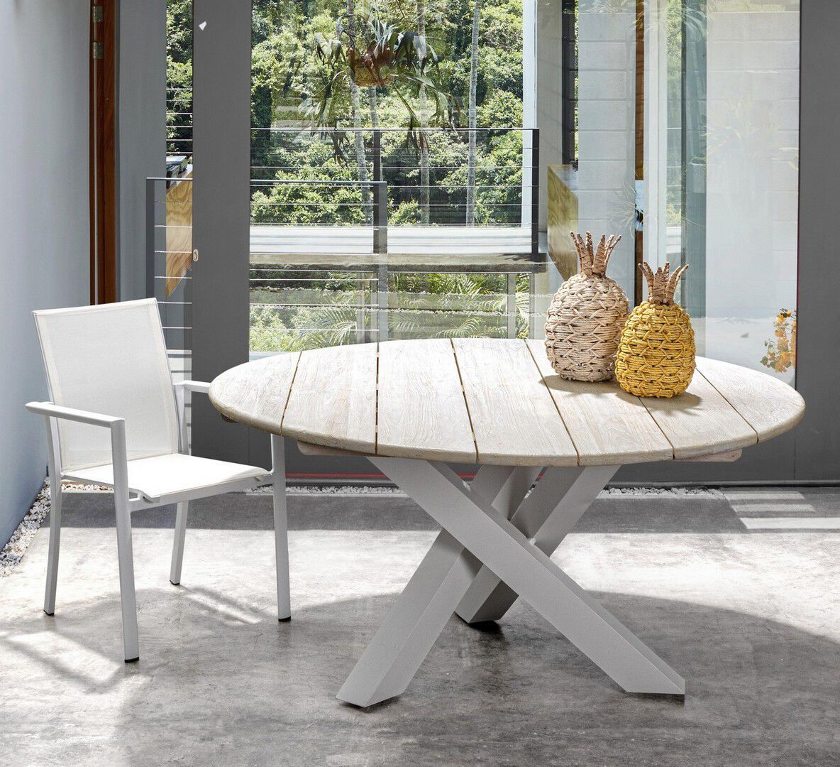 Алюминиевый штабелируемый садовый стул с подлокотниками BIZZOTTO Konnor ARCH-00101358 - Вид №9