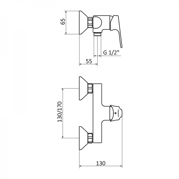 Смеситель для душа E-PLUS GRB MIXERS 35312320 - Вид №1