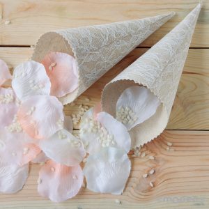 A1382.13 Белые рожки, 12 Единиц Dekoraniaevents Bodas Beig