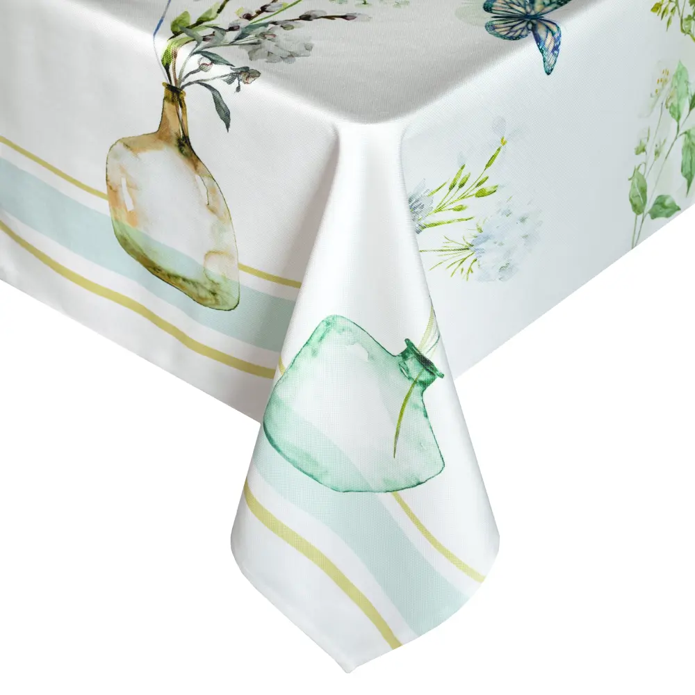 Скатерть "Вазы", прямоугольная, 140x180 см, цвет голубой GARDEN STLM-2122963 - Вид №3